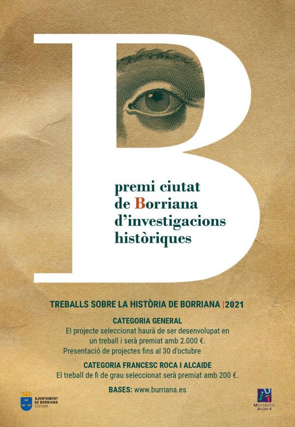 Nueva convocatoria d elos premios de investigaciones históricas sobre Borriana