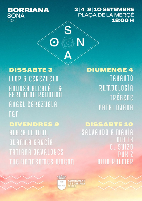 Grupos y solistas locales en el festival Borriana Sona 2022