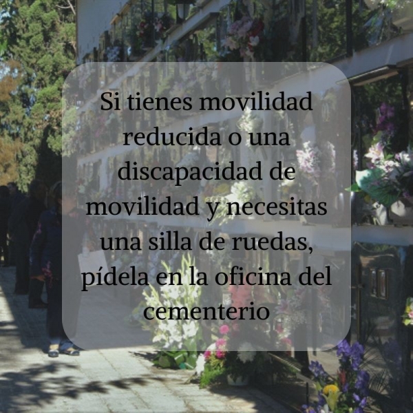 El cementerio facilitará dos sillas de ruedas para la festividad de Todos Santos