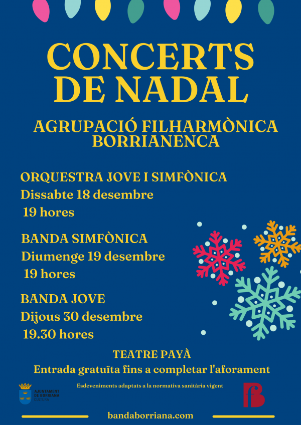 Conciertos de Nadal 2021 en Burriana