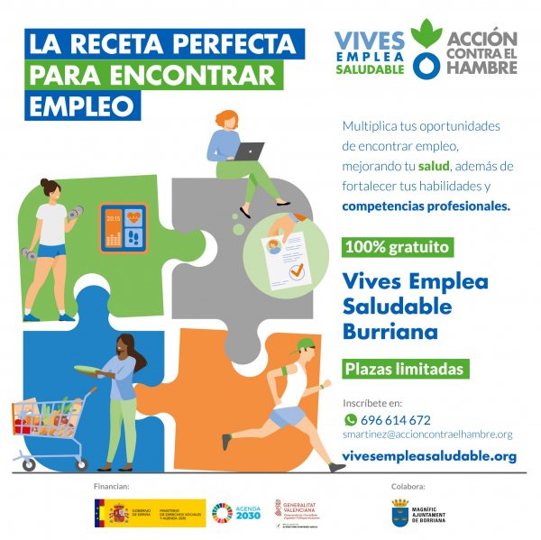 l Ayuntamiento de Burriana y Acción Contra el Hambre ponen en marcha un nuevo programa Vives Emplea Saludable 2022