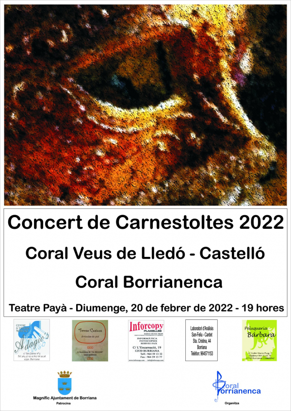 Concierto de Carnestoltes  2022 de la Coral Borrianenca