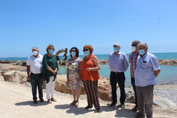 Visita de la delegada del Gobierno en la Comunitat y de la alcaldesa a las obras de reparación de la Serratella