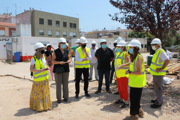 Conselleria y Ayuntamiento de Burriana visitan las obras de construcción del nuevo IES Jaume I 